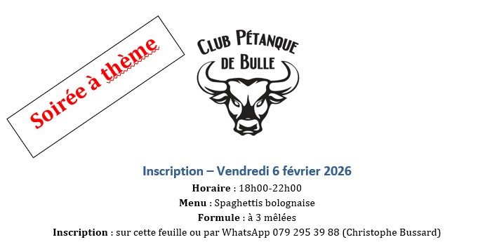 Soirée à thème — Février